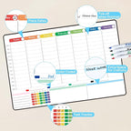 POPRUN Dry Erase Board Weekly Calendar Whiteboard - Image 4