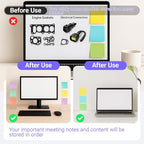 Removable Sticky Note Holder, Acrylic Desktop Memo Message Board, Transparent - Image 6