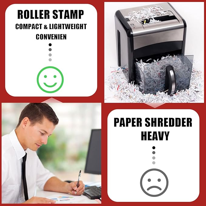 Nezyo 2 Pack Identity Protection Roller Stamp Identity Theft, Confidential - Image 7