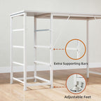 Somdot Small Computer Desk with 4 Drawers for Bedroom, Home Office Desk | 39 Inch Simple Writing Desk,Study Table with Storage Drawers for Home Office, Study, Living Room and Small Spaces, White