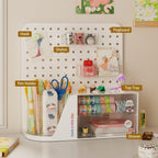 comix desk organizer with 2 drawer, beige 360°, close-up detail