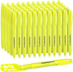 KIZZYEA Highlighters, 60 Pack Yellow Highlighters Bulk, Bright Color Chisel Tip by KIZZYEA