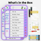 2-Pack Magnetic Chore Chart for Kids, ADHD Task Tracker Easy-Check Routine Dry - Image 4