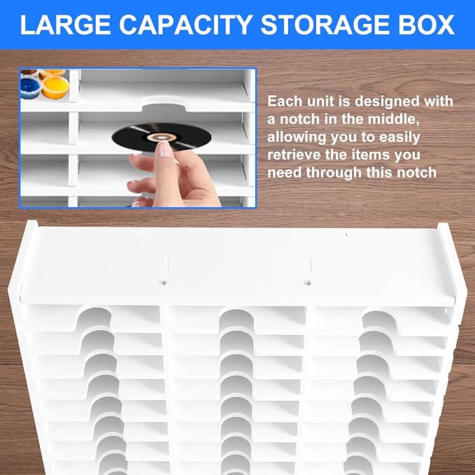 Abizarch 36 Slots Ink Pad Printing Storage Box, Large Capacity Ink Pad Holder - Image 6