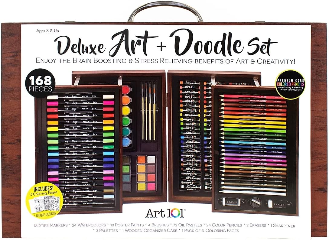 art 101 deluxe art and doodle art set, main product view