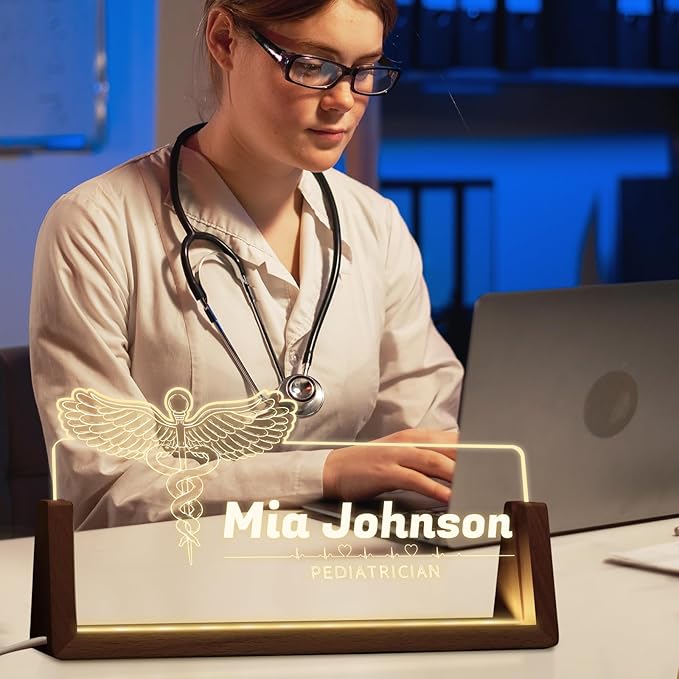 Desk Name Plate Personalized, Custom Office Light Up Name Plate - Image 7