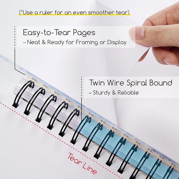 MEEDEN Mixed Media Paper Pad: 8" x 10" 112lb/165gsm Spiral Bound Mixed Media - Image 5