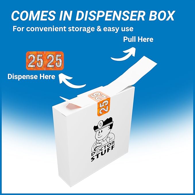 2025 Year Labels, Doctor Stuff 2025 Chart Stickers, Holographic Orange Colored - Image 4