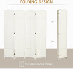 HOMCOM Room Divider, 4 Panel Folding Privacy Screen, 5.6' Tall Freestanding - Image 4