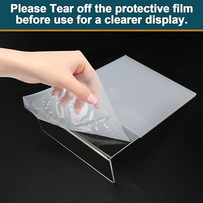 Acrylic Sign Holder 4x6, 22 Pack Clear Plastic Table Paper Display Stand - Image 5