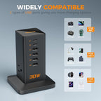 Charging Station 30W, TESSAN 9-in-1 Charger Blocks - Image 6