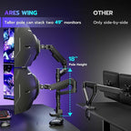 ARES WING Dual Monitor Arm Desk Mount - Image 3