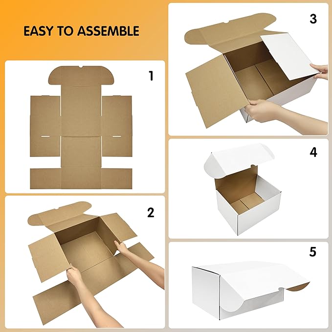 JOWLOT 12x9x6 inch Shipping Boxes Set of 15 - Image 4