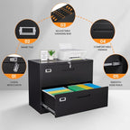 AFAIF 2 Drawer File Cabinets for Home Office, Metal Filing Cabinet - Image 6