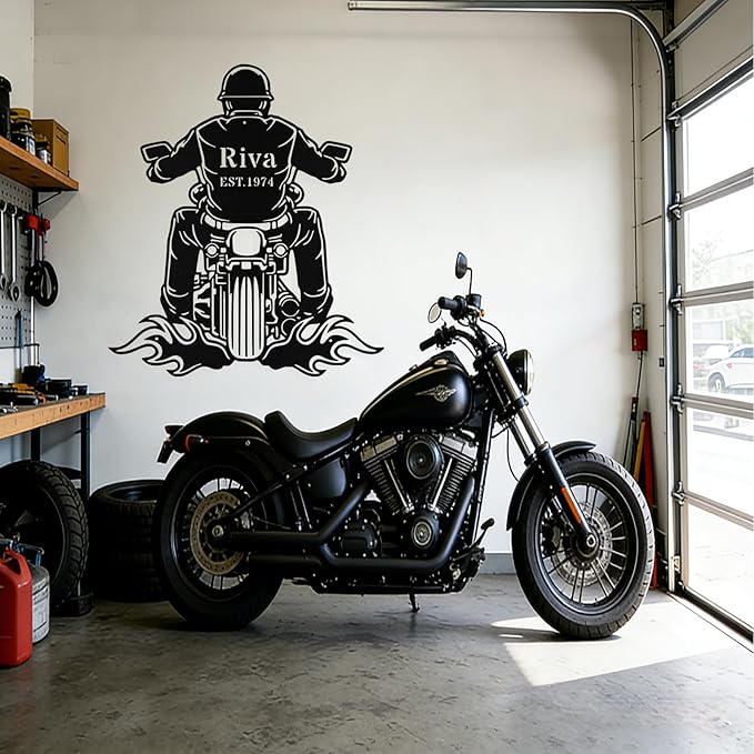 Custom Motorcycle Metal Signs Personalized Biker Name Sign Custom Garage Decor - Image 8