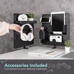 EHO Clamp-On Desk Pegboard, Desk Partition Panel, No-Drill Desk Mounted Peg - Image 7