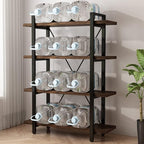 4 Tier Bookshelf Solid Wood Bookcase and Book Shelves Wood and Metal Shelving - Image 3