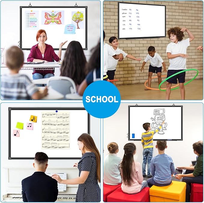 H-Qprobd 36"x24" White Board for Wall Double-Sided Magnetic Dry Erase Board - Image 7