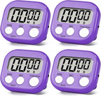 4 Pack Purple Digital Kitchen Timer Magnetic Digital Timer by Unknown