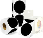 3 Inch Round Colored Dot Stickers, 4 Rolls in Dispenser Box by Unknown