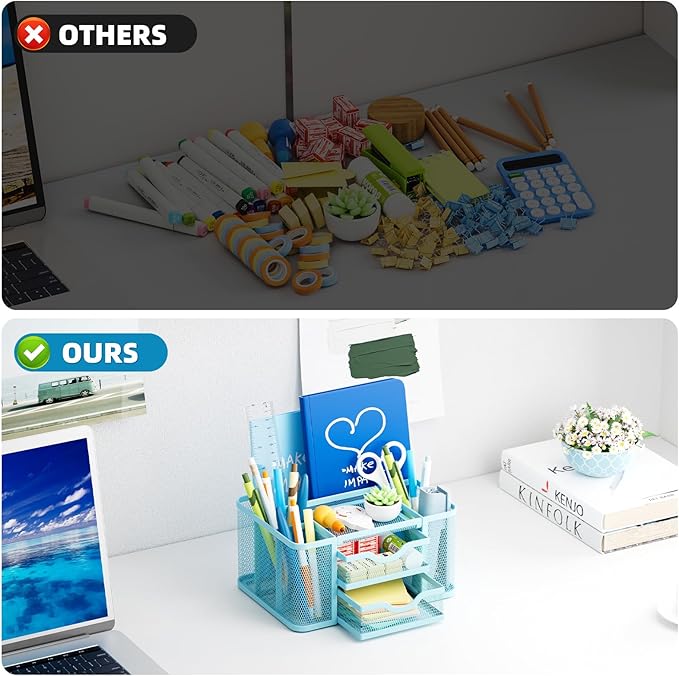 Marbrasse Mesh Desk Organizer, Pen Organizer - Image 7