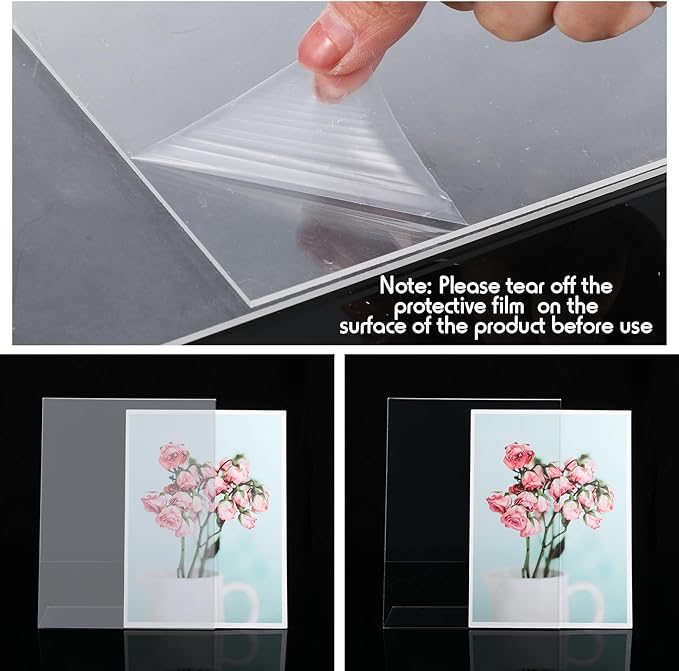 Jetec 20 Packs 8.5 x 11 Acrylic Sign Holder Clear Plastic Frames Acrylic - Image 3