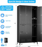 SUPEER 6 Doors Metal Locker for Employees - Image 3
