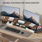 opnice desk organizers and accessories, dual monitor stand, close-up detail
