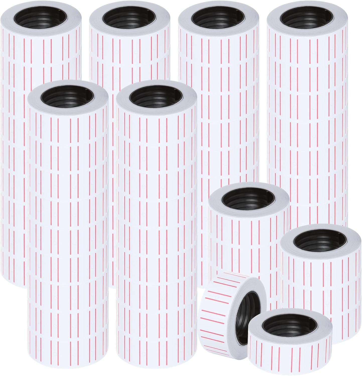 CYEAH 60 Rolls 30000 Pieces White Price Gun Labels Stickers Paper for Mx-5500, Price Tag Labels Price Sticker Fit Most of Price Tag Machines for Office, Retail Shop