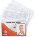 Mifflin-USA Horizontal ID Name Badge Holder, Waterproof and Resealable Plastic by MIFFLIN