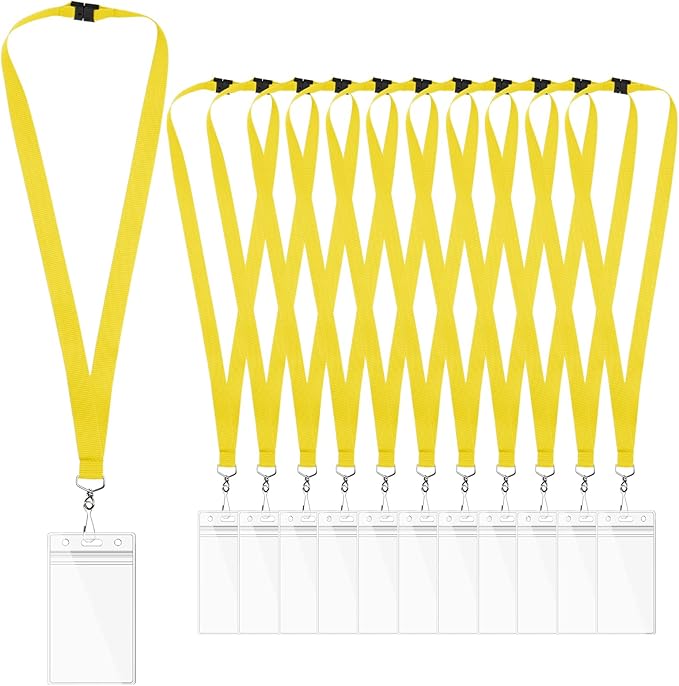 12-Pack Yellow Breakaway Lanyards by WEZEBEL