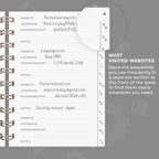Clever Fox Password Book Spiral – Mini Internet Address & Password Organizer - Image 4
