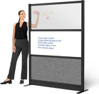 Stand Up Desk Store Workflow Wide Modular Wall | 53'' x 70'' Wall | Expandable by SStandUpDeskStore