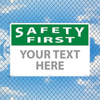 Custom OSHA Style Safety First Sign 24" x 36" Aluminum Sign, Customizable "Your - Image 3