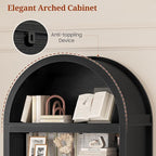 81" Tall Arched Cabinets, Bookcase - Image 5