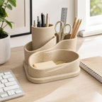 aesthetic desk organizer, cute pencil holder, boho office, package contents