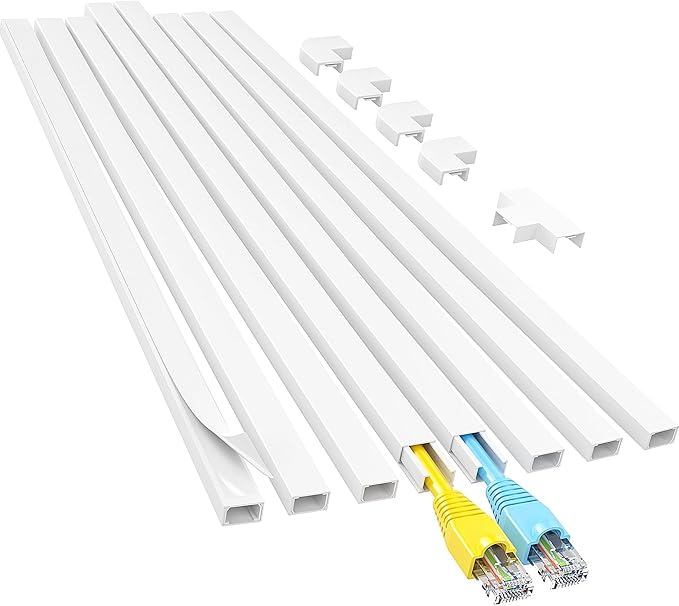Yecaye Cord Hider, 113in One-Cord Cable Concealer, Cord Covers by Yecaye