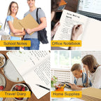 EUSOAR Kraft Notebooks, 12 Packs Large A4 8.5" x 11"，40 Sheets/ 80 Pages - Image 6