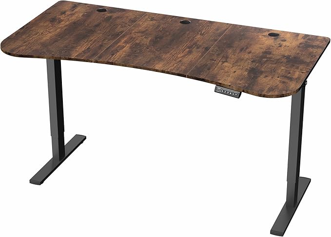 VIVO Electric 63 x 32 in Rustic Standing Desk, Memory Height Adjustment - Image 9