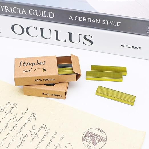 NatSumeBasics 6000 Pure Gold Staples Yellow Colored Staples - Image 7