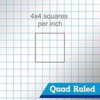 WritePads Legal note pads Legal Pad Quad Ruled Note Pads, Graph Ruled 8.5x11 - Image 3