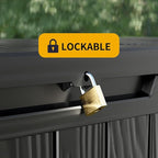 TARKARI 270 Gallon Lockable Resin Deck Box, Waterproof & UV-Resistant Outdoor - Image 7