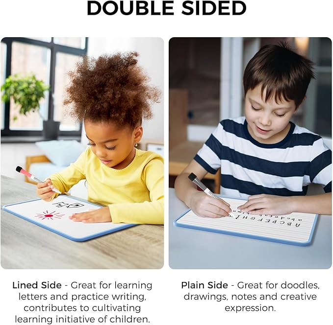LOUKIN 6 Pack Small Dry Erase Lapboard, 9 x 12 Inch Double Sided, Seamless - Image 7