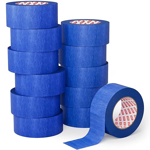 SWRT Blue Painters Tape 2 Inch Wide – 12 Rolls x 55 Yards, Clean Removal by SWRT