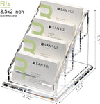 YUXUN Business Card Holder for Desk Clear Acrylic Business Cards Display Stand - Image 5