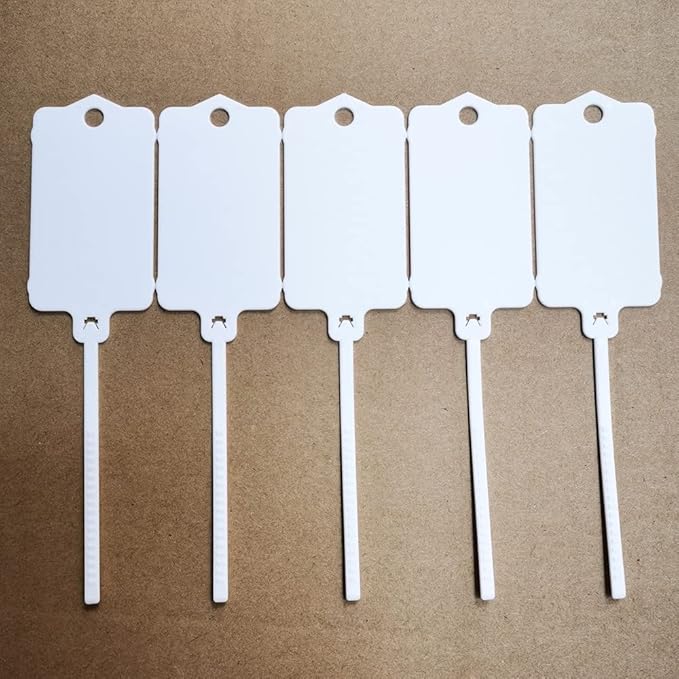 100pcs Reusable Blank Plastic Tags Ties Key Tags 1.45"*2.48" Serrated Tension - Image 7