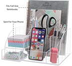 My Space Organizers Clear Acrylic Desk Oganizer, 9 Compartments, Office - Image 3