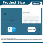 Two Pocket Folders, PANDRI 50 Pack 2 Pocket Folders, Letter Size Paper File - Image 2