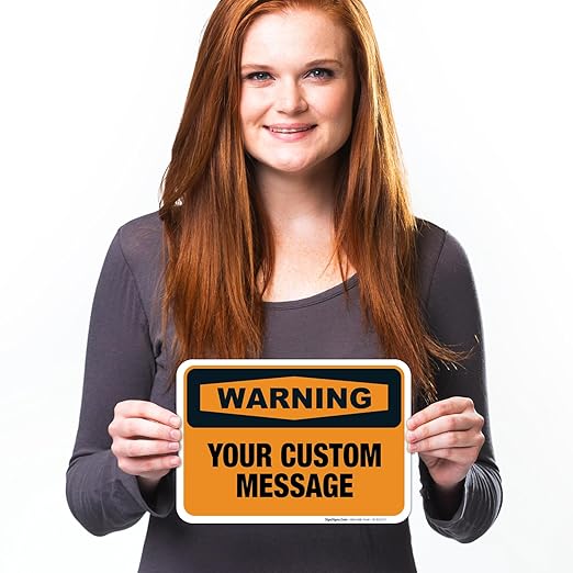 Custom Warning Sign, OSHA Sign, 10x7 Inches, 4 Mil Vinyl Decal Stickers Weather - Image 4