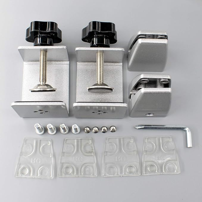 Sneeze Guard Support Clamp Partition Aluminum Adjustable Partition Support - Image 2
